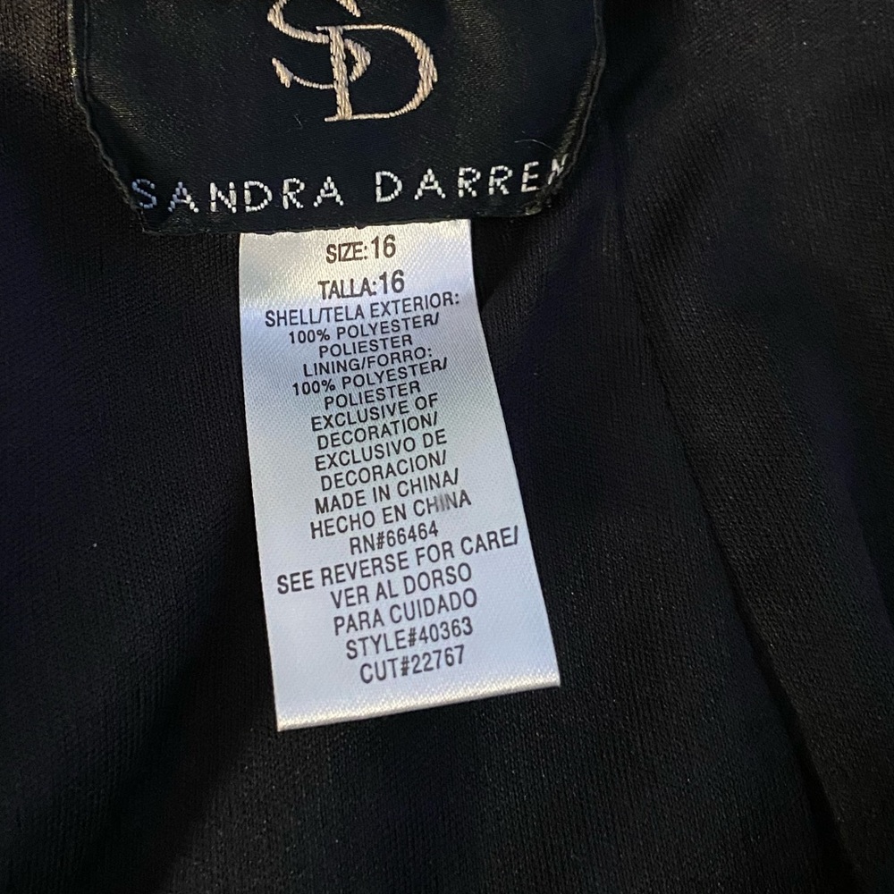 Sandra Darren Black Beaded Dress Palazzo Pants - Picture 12 of 13